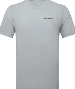 T-Shirts & Baselayers-Montane Mens Alhena Mountain 25 T-Shirt - Pebble Blue