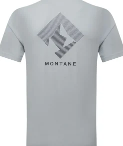 T-Shirts & Baselayers-Montane Mens Alhena Mountain 25 T-Shirt - Pebble Blue