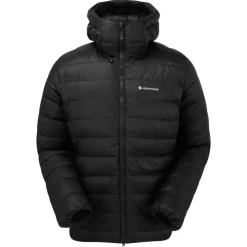 Insulated Jackets-Montane Mens Alpine 850 Hooded Down Jacket - Black