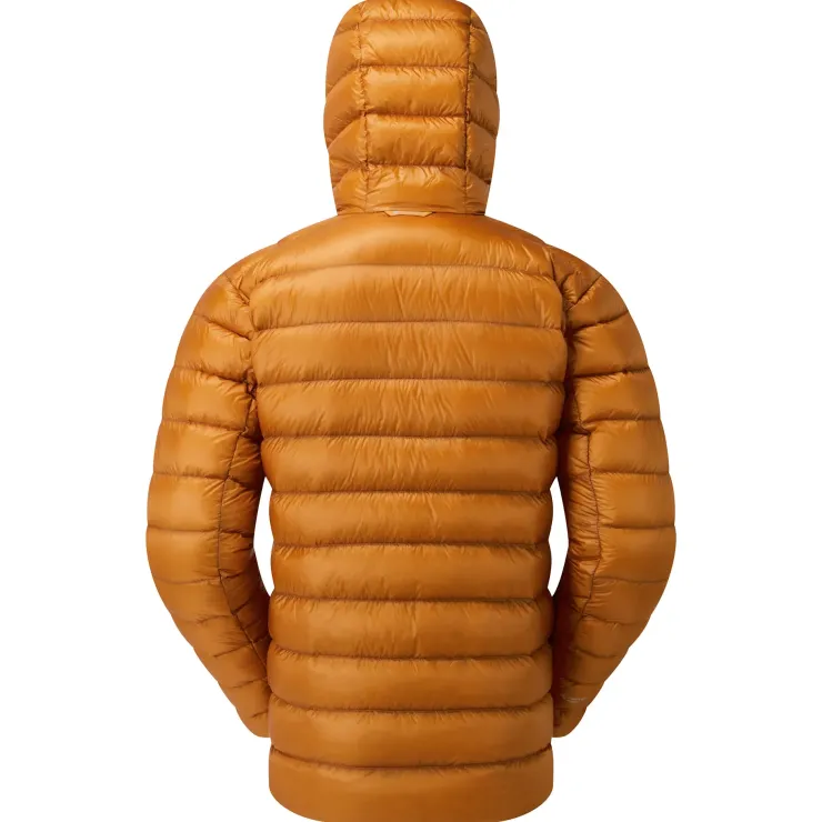 Insulated Jackets-Montane Mens Alpine 850 Lite Hooded Down Jacket - Flame Orange