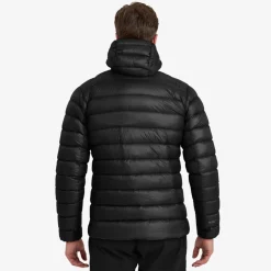 Insulated Jackets-Montane Mens Alpine 850 Lite Hooded Down Jacket - Black