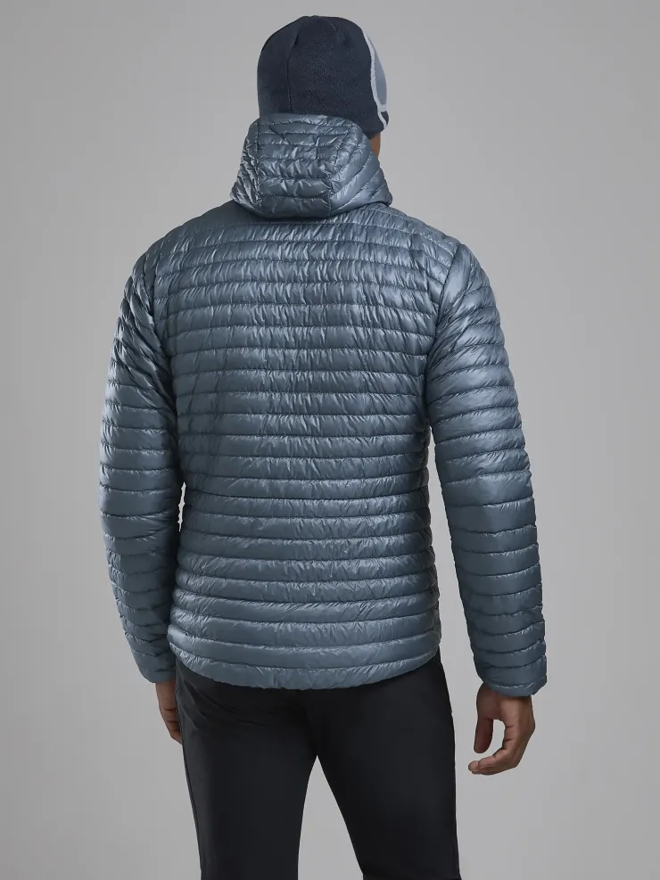 Insulated Jackets-Montane Mens Alpine 850 Nano Hoodie - Stone Blue