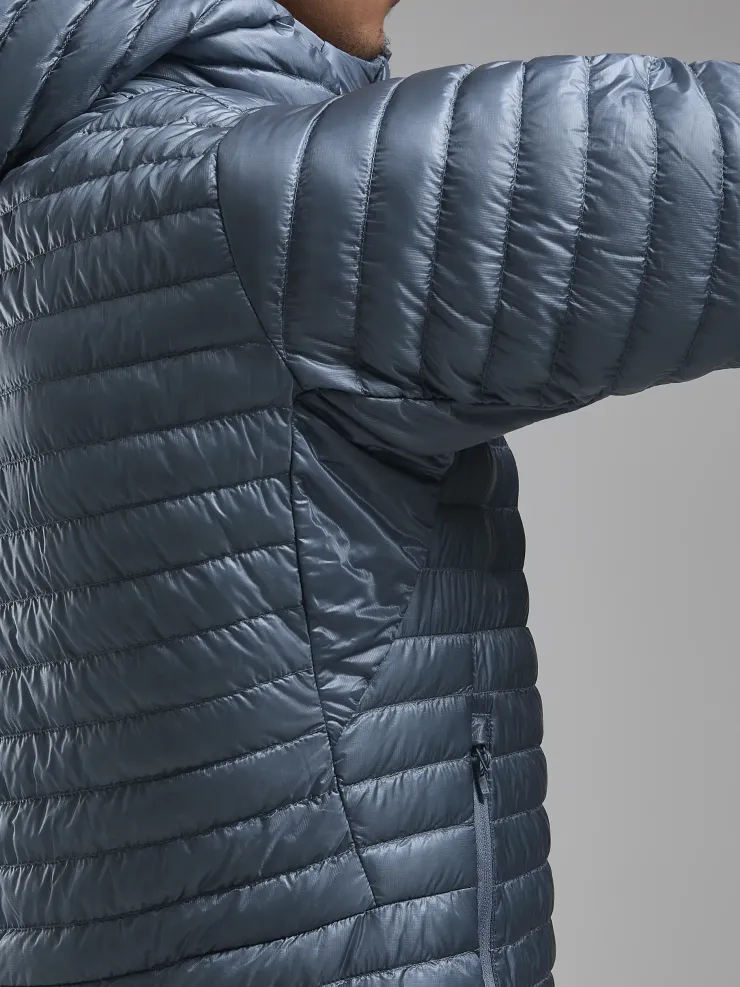 Insulated Jackets-Montane Mens Alpine 850 Nano Hoodie - Stone Blue