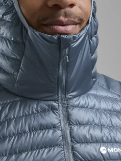 Insulated Jackets-Montane Mens Alpine 850 Nano Hoodie - Stone Blue