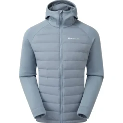 Insulated Jackets-Montane Mens Composite Hoodie - Stone Blue