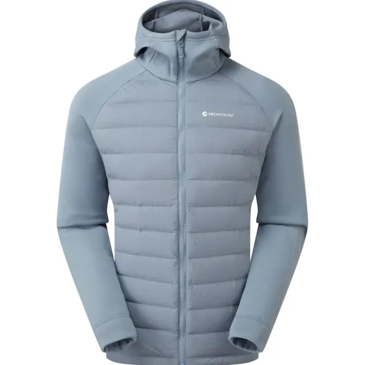 Insulated Jackets-Montane Mens Composite Hoodie - Stone Blue