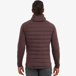 Insulated Jackets-Montane Mens Composite Hoodie - Dark Garnet