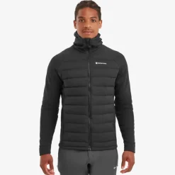 Insulated Jackets-Montane Mens Composite Hoodie - Black