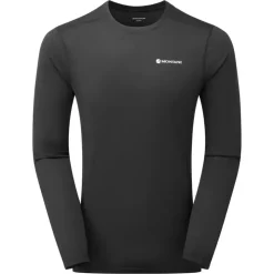 T-Shirts & Baselayers-Montane Mens Dart Lite Long Sleeve T-Shirt - Black