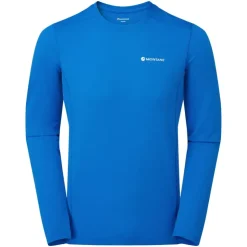 T-Shirts & Baselayers-Montane Mens Dart Lite Long Sleeve T-Shirt - Electric Blue