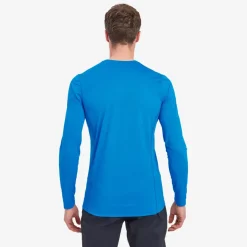 T-Shirts & Baselayers-Montane Mens Dart Lite Long Sleeve T-Shirt - Electric Blue