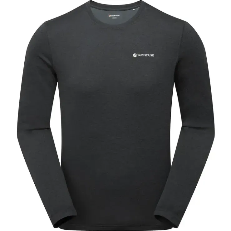 T-Shirts & Baselayers-Montane Mens Dart Long Sleeve T-Shirt - Black