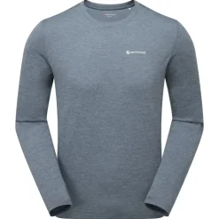 T-Shirts & Baselayers-Montane Mens Dart Long Sleeve T-Shirt - Stone Blue