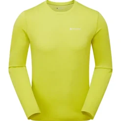T-Shirts & Baselayers-Montane Mens Dart Long Sleeve T-Shirt - Citrus Spring