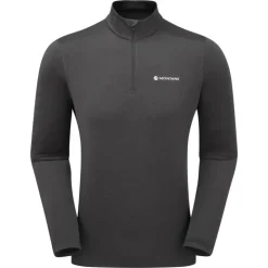 T-Shirts & Baselayers-Montane Mens Dart XT Zip Neck - Midnight Grey