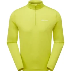 T-Shirts & Baselayers-Montane Mens Dart Zip Neck - Citrus Spring