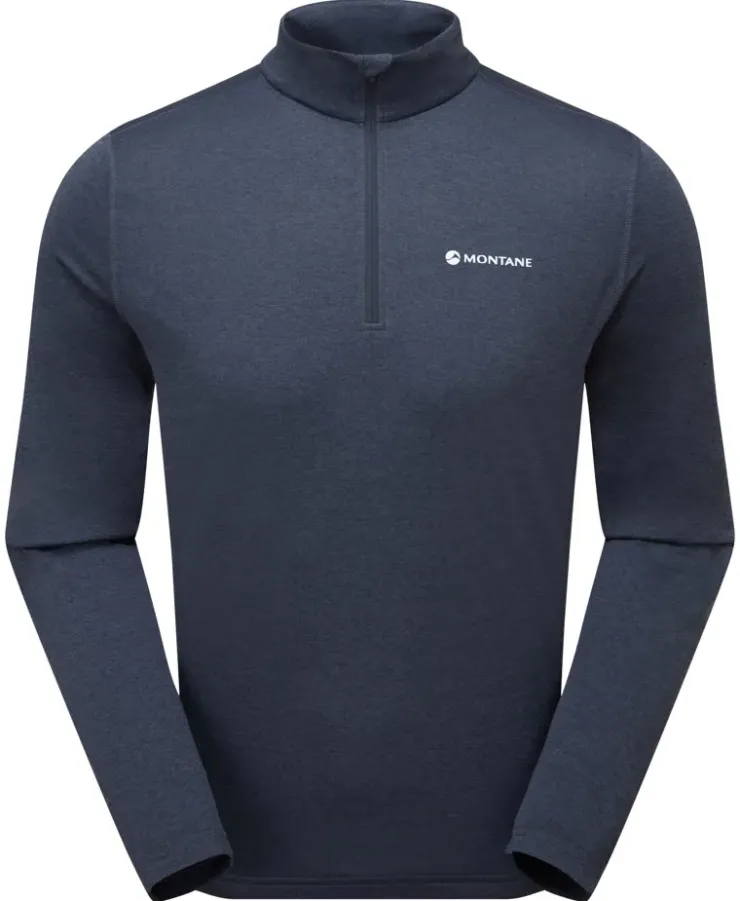 T-Shirts & Baselayers-Montane Mens Dart Zip Neck - Eclipse Blue