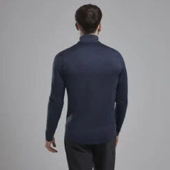 T-Shirts & Baselayers-Montane Mens Dart Zip Neck - Eclipse Blue