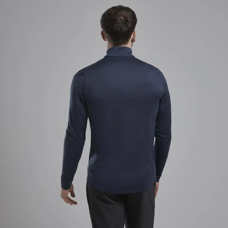 T-Shirts & Baselayers-Montane Mens Dart Zip Neck - Eclipse Blue