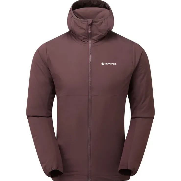 Insulated Jackets-Montane Mens Fireball Lite Hoodie - Dark Garnet