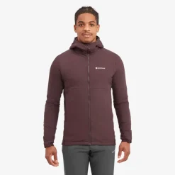 Insulated Jackets-Montane Mens Fireball Lite Hoodie - Dark Garnet