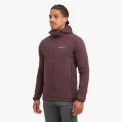 Insulated Jackets-Montane Mens Fireball Lite Hoodie - Dark Garnet