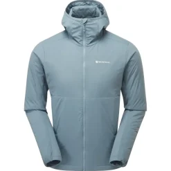 Insulated Jackets-Montane Mens Fireball Lite Hoodie - Stone Blue