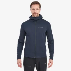 Fleece & Mid Layer-Montane Mens Fury Hoodie - Eclipse Blue