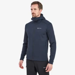 Fleece & Mid Layer-Montane Mens Fury Hoodie - Eclipse Blue