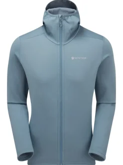 Fleece & Mid Layer-Montane Mens Fury Hoodie - Stone Blue