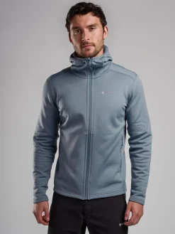 Fleece & Mid Layer-Montane Mens Fury Hoodie - Stone Blue