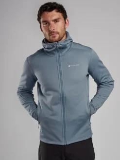 Fleece & Mid Layer-Montane Mens Fury Hoodie - Stone Blue