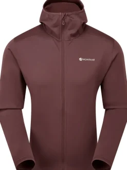 Fleece & Mid Layer-Montane Mens Fury Lite Hoodie - Dark Garnet