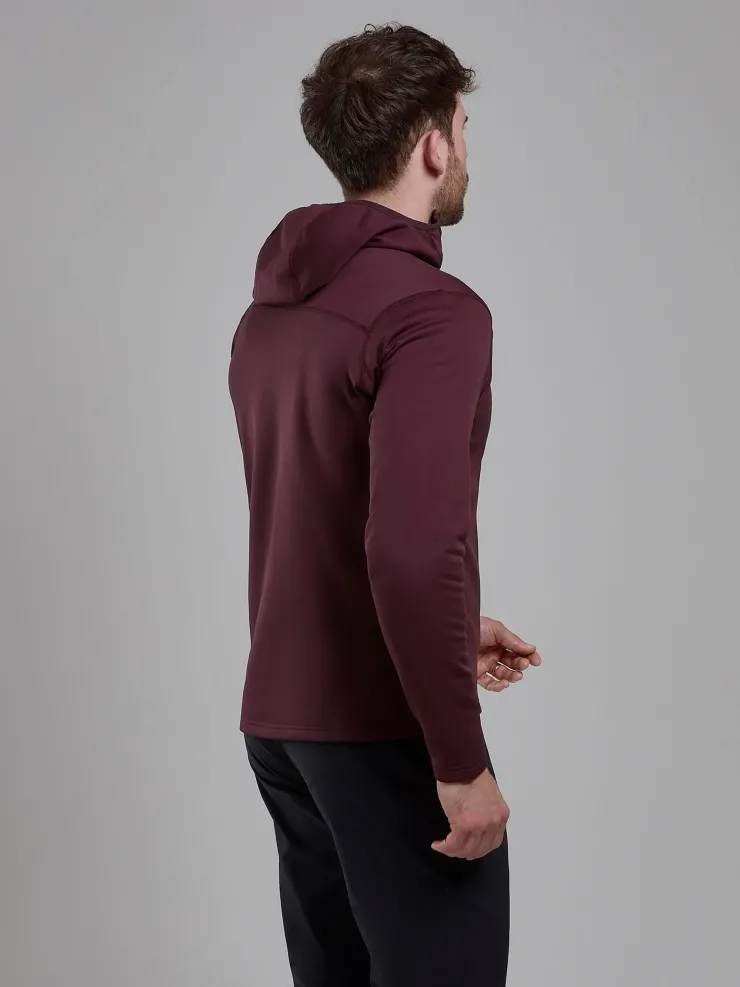 Fleece & Mid Layer-Montane Mens Fury Lite Hoodie - Dark Garnet