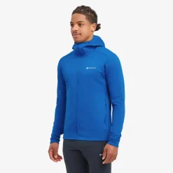 Fleece & Mid Layer-Montane Mens Fury Lite Hoodie - Neptune Blue