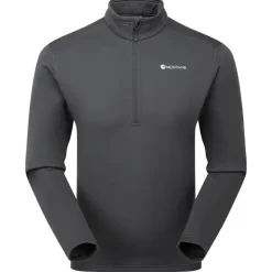 Fleece & Mid Layer-Montane Mens Fury Lite Pull-On - Midnight Grey