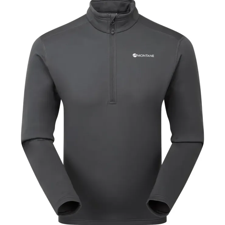 Fleece & Mid Layer-Montane Mens Fury Lite Pull-On - Midnight Grey