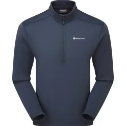 Fleece & Mid Layer-Montane Mens Fury Lite Pull-On - Eclipse Blue