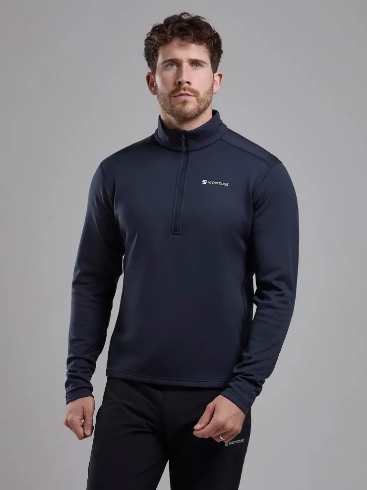 Fleece & Mid Layer-Montane Mens Fury Lite Pull-On - Eclipse Blue