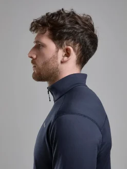 Fleece & Mid Layer-Montane Mens Fury Lite Pull-On - Eclipse Blue