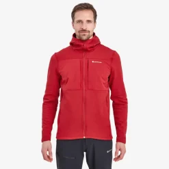 Fleece & Mid Layer-Montane Mens Fury XT Hoodie - Acer Red