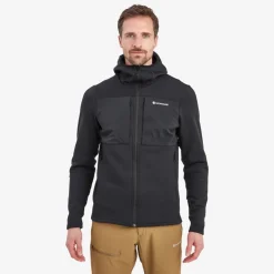 Fleece & Mid Layer-Montane Mens Fury XT Hoodie - Black