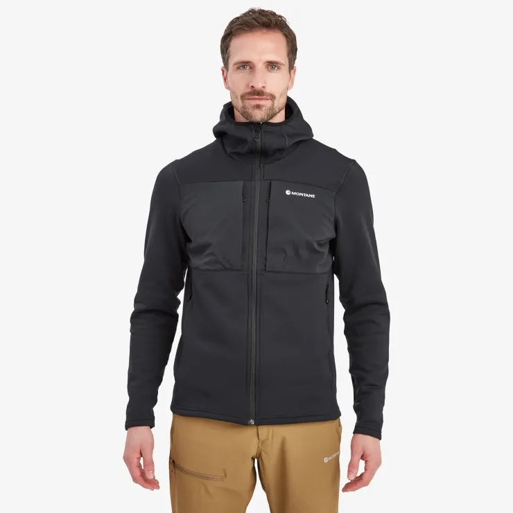 Fleece & Mid Layer-Montane Mens Fury XT Hoodie - Black