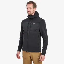 Fleece & Mid Layer-Montane Mens Fury XT Hoodie - Black