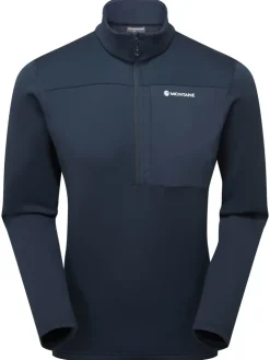Fleece & Mid Layer-Montane Mens Fury XT Pull-On - Eclipse Blue