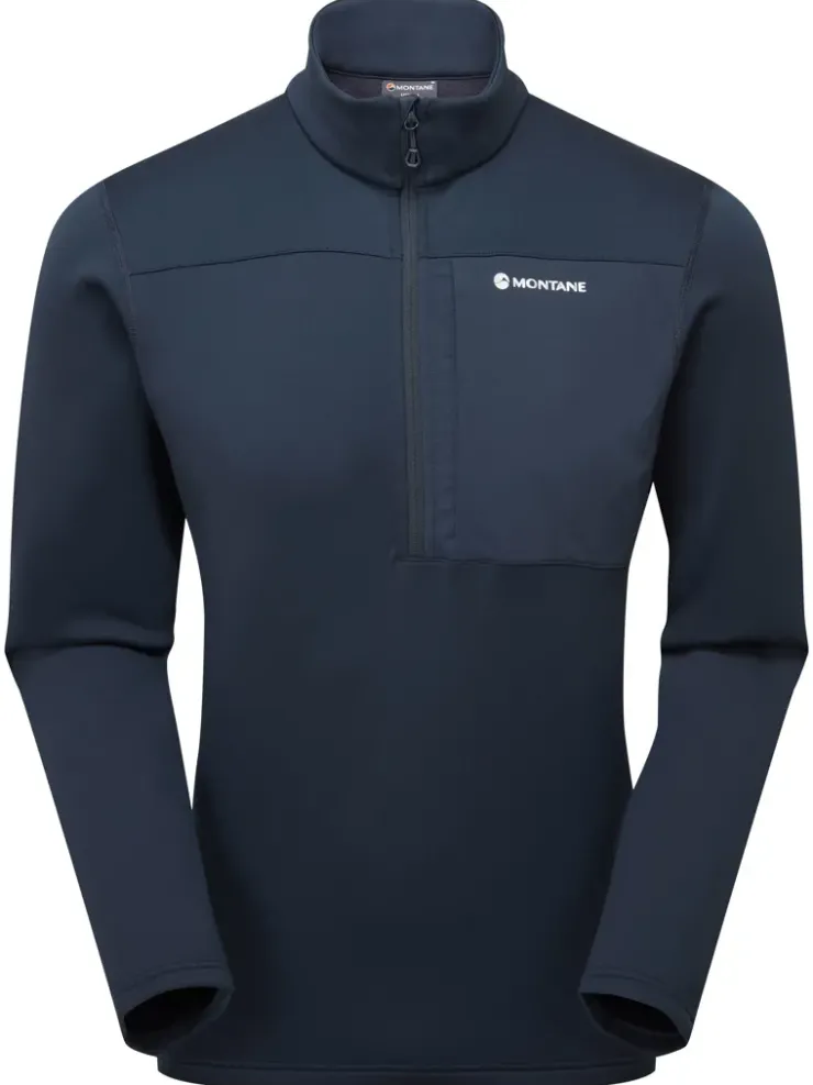 Fleece & Mid Layer-Montane Mens Fury XT Pull-On - Eclipse Blue