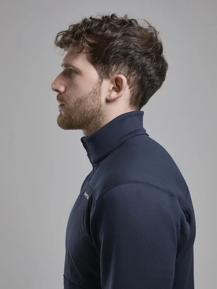 Fleece & Mid Layer-Montane Mens Fury XT Pull-On - Eclipse Blue