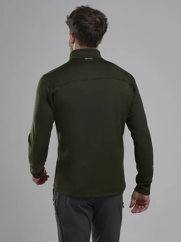 Fleece & Mid Layer-Montane Mens Fury XT Pull-On - Oak Green
