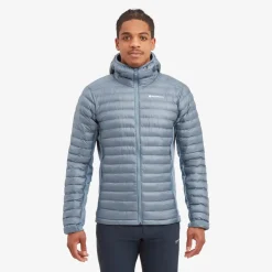 Insulated Jackets-Montane Mens Icarus Lite Hoodie - Stone Blue