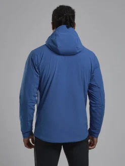 Softshell Jackets-Montane Mens Khamsin Hoodie - Neptune Blue